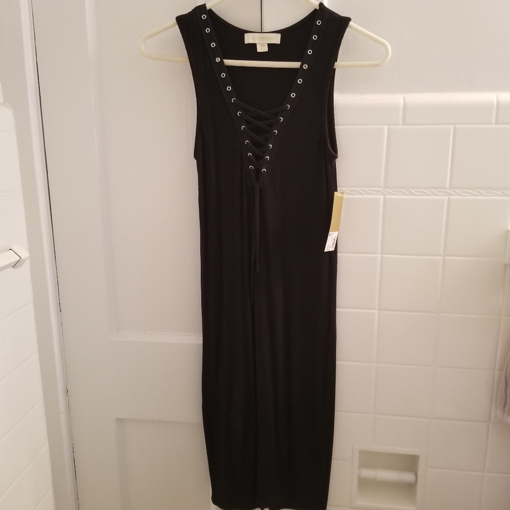 Nicki Minaj brand black lace up tunic dress